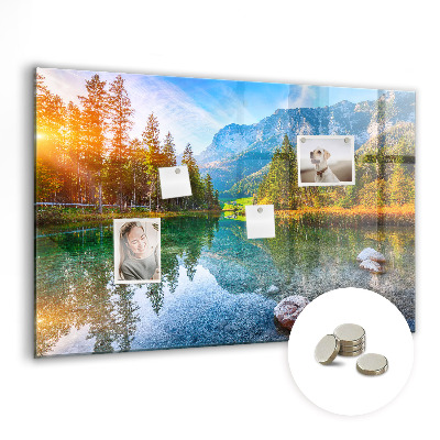 Magnetic memo board Mountain Landscape River