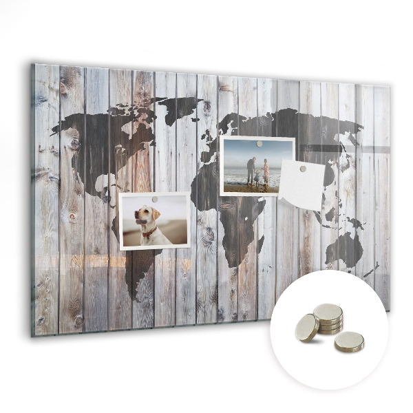 Decorative magnetic board The world on the boards