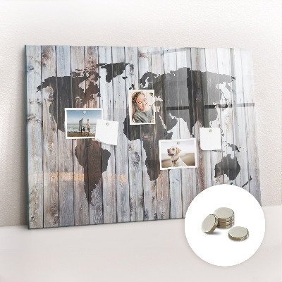 Decorative magnetic board The world on the boards