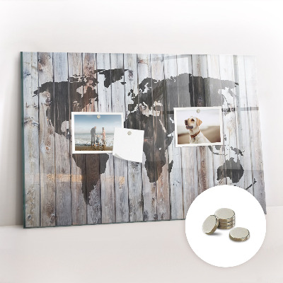 Decorative magnetic board The world on the boards