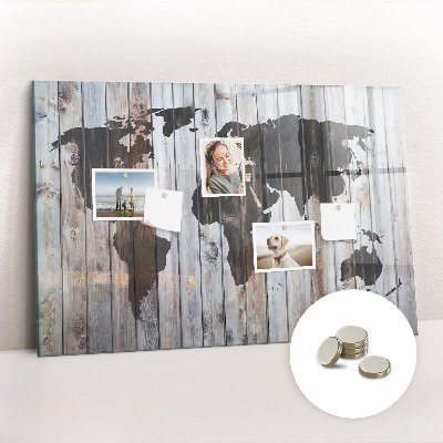 Decorative magnetic board The world on the boards