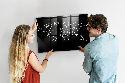 Decorative magnetic board Modern world map