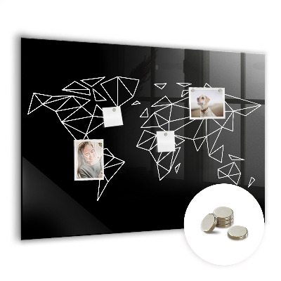 Decorative magnetic board Modern world map