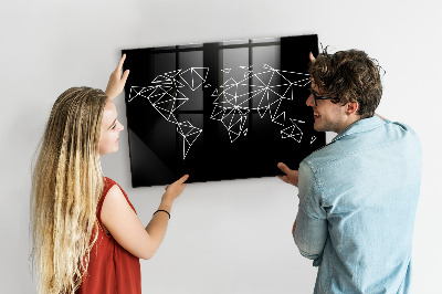 Decorative magnetic board Modern world map