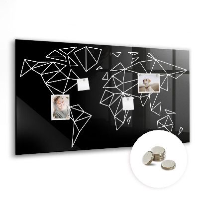 Decorative magnetic board Modern world map