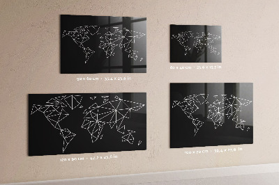 Decorative magnetic board Modern world map