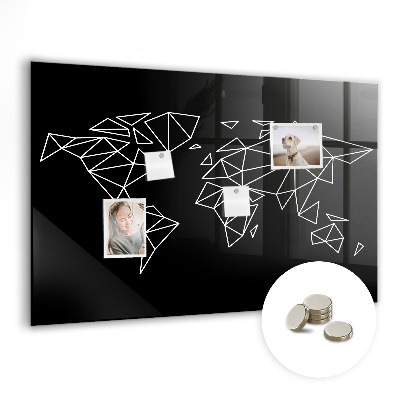 Decorative magnetic board Modern world map