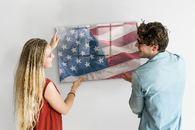 Magnetic wall board American flag