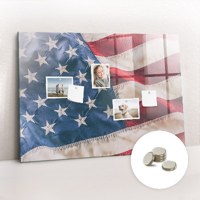 Magnetic wall board American flag