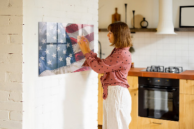 Magnetic wall board American flag