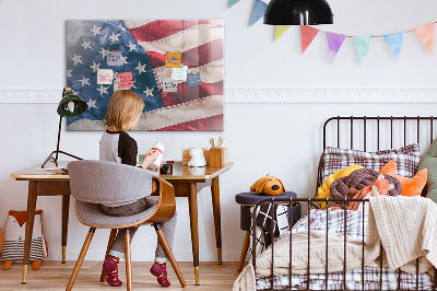 Magnetic wall board American flag