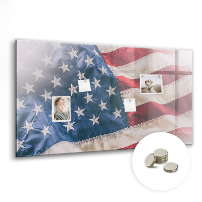 Magnetic wall board American flag