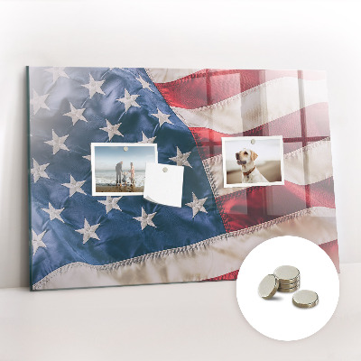 Magnetic wall board American flag