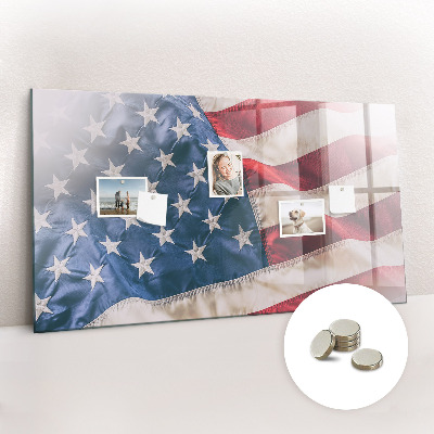 Magnetic wall board American flag