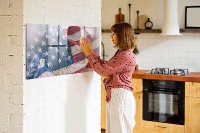 Magnetic wall board American flag