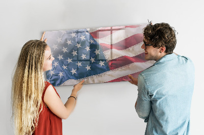 Magnetic wall board American flag