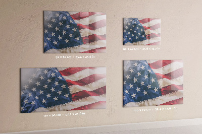 Magnetic wall board American flag