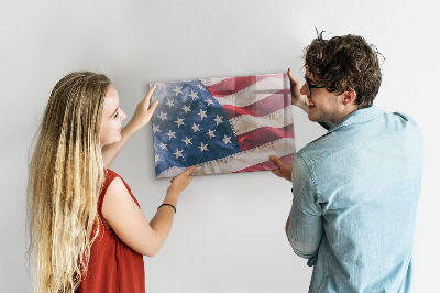 Magnetic wall board American flag