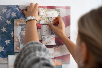 Magnetic wall board American flag