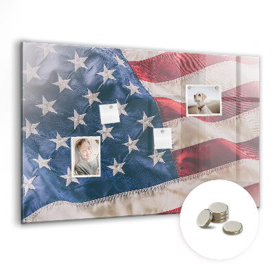 Magnetic wall board American flag