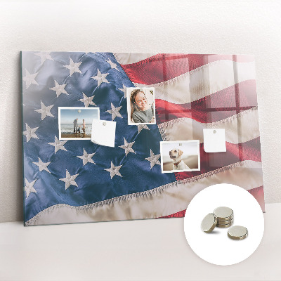 Magnetic wall board American flag