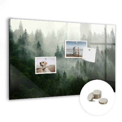 Magnetic memo board Foggy forest