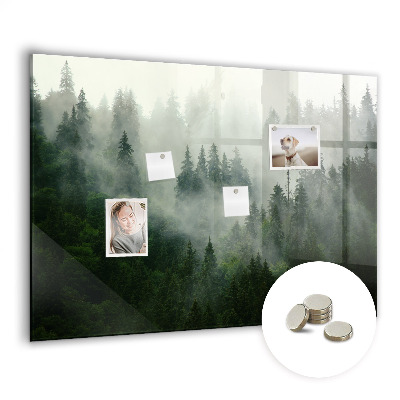 Magnetic memo board Foggy forest
