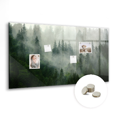 Magnetic memo board Foggy forest