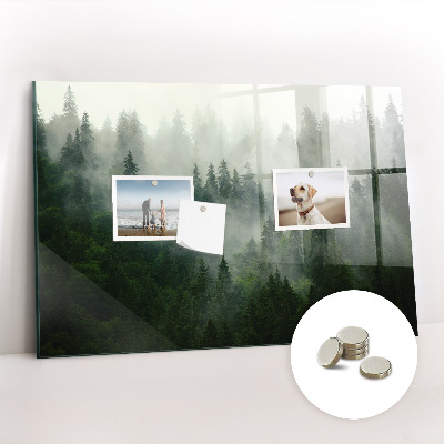 Magnetic memo board Foggy forest