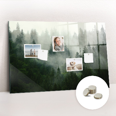 Magnetic memo board Foggy forest