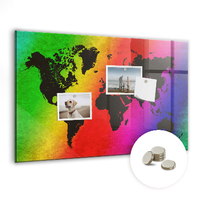 Decorative magnetic board World map