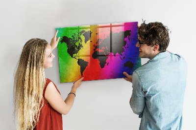 Decorative magnetic board World map