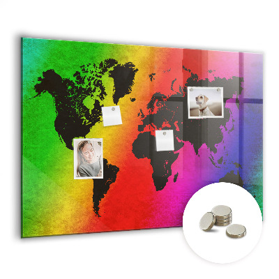 Decorative magnetic board World map