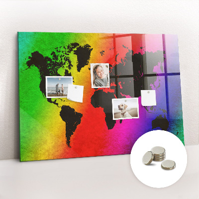 Decorative magnetic board World map