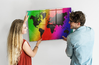 Decorative magnetic board World map