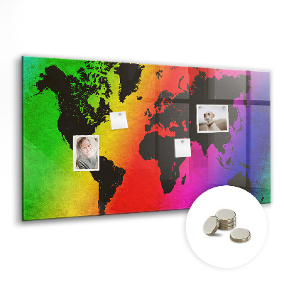 Decorative magnetic board World map