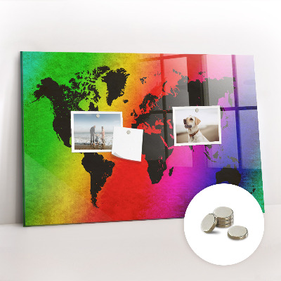 Decorative magnetic board World map