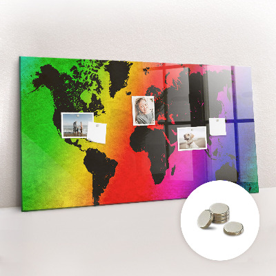 Decorative magnetic board World map