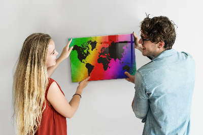 Decorative magnetic board World map