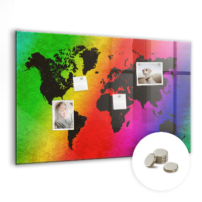 Decorative magnetic board World map