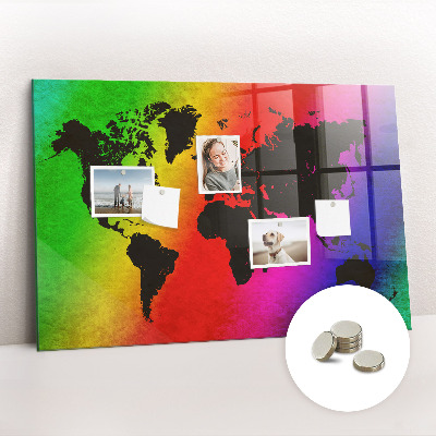 Decorative magnetic board World map