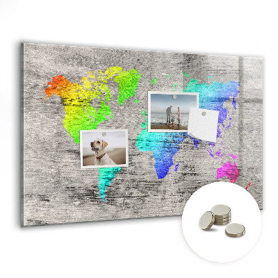 Decorative magnetic board World map