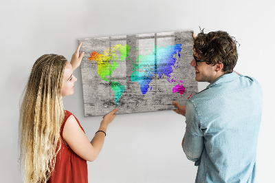 Decorative magnetic board World map