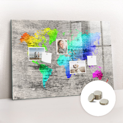 Decorative magnetic board World map