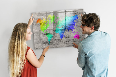 Decorative magnetic board World map