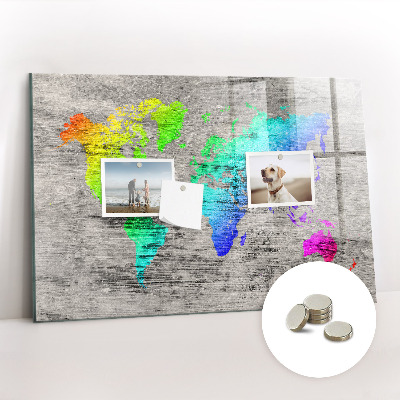 Decorative magnetic board World map