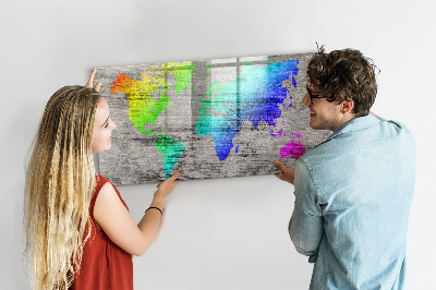 Decorative magnetic board World map