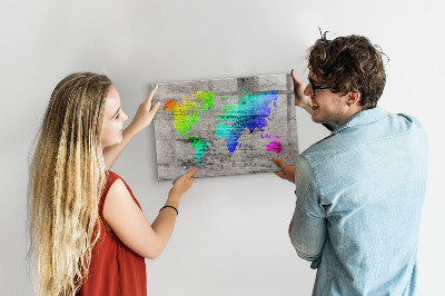 Decorative magnetic board World map