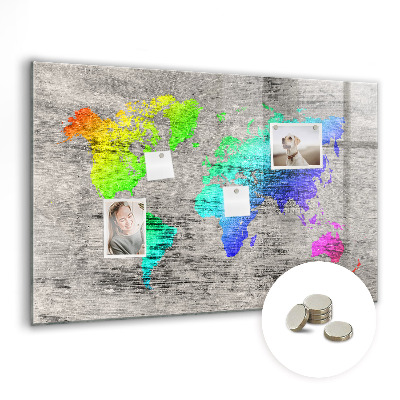 Decorative magnetic board World map