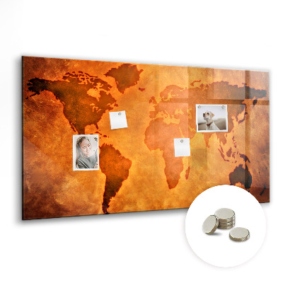 Decorative magnetic board Large map of the world